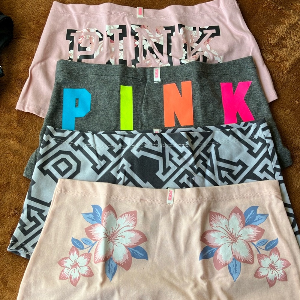 Set of 4 cotton boyshorts victoria’s secret PINK NWOT